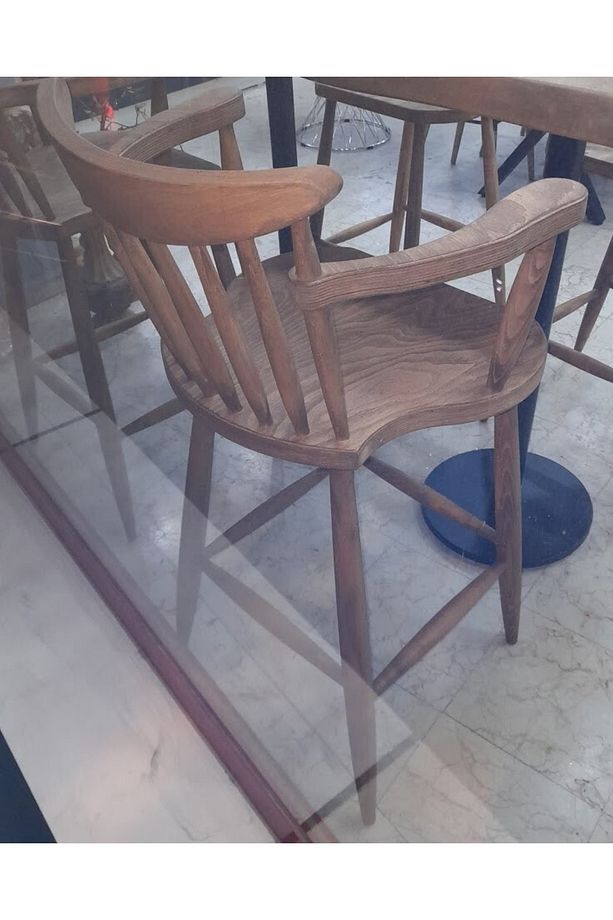 Kütük Bar Masa Takımı Ahşap Sandalye - 3