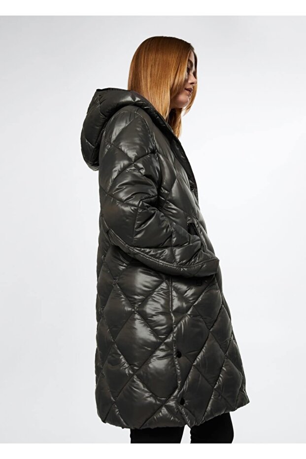 Kapüşonlu Kapitone Anorak - 6