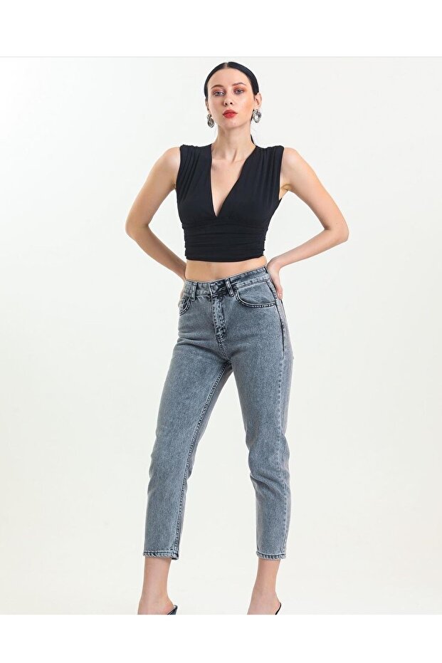 S.t.a.r Snow Black Lycra Fit Mom Jean Jeans