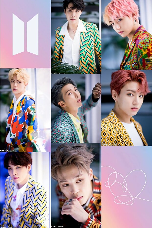 Bts 2 No -kpop- مجموعة بطاقات صور مكونة من 9 قطع