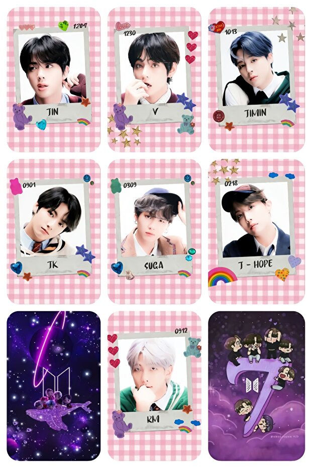 Bts 5 No -kpop- مجموعة بطاقات صور مكونة من 9 قطع