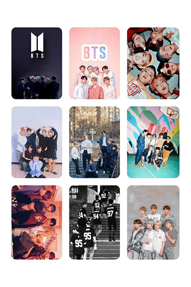 Bts 6 No -kpop- مجموعة بطاقات صور مكونة من 9 قطع