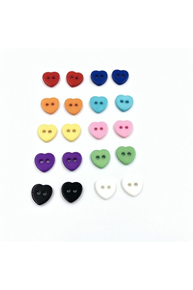 20 Pieces Heart Amigurumi Button