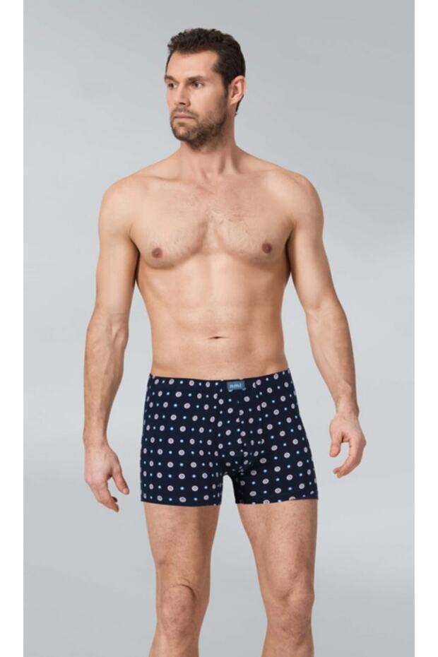 158 Star Patterned Elastane Men's Boxers - 1