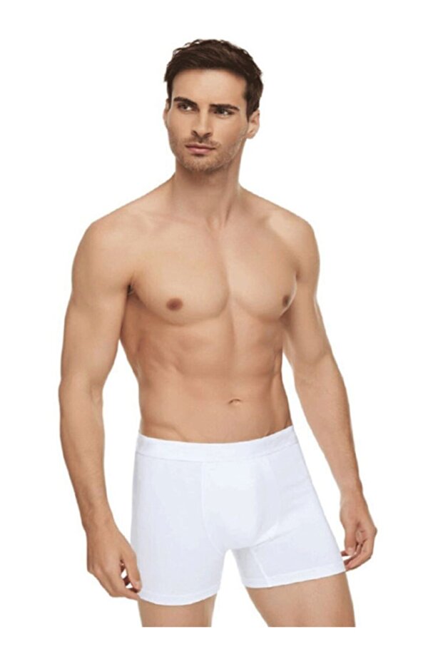 Men's Lycra Elastane Boxers 6 Pack White