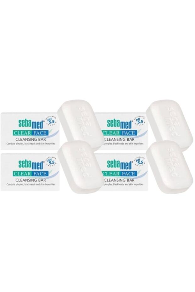 Clear Face Acne and Anti-Acne Facial Cleanser Compact 100 Gr 4 Pieces