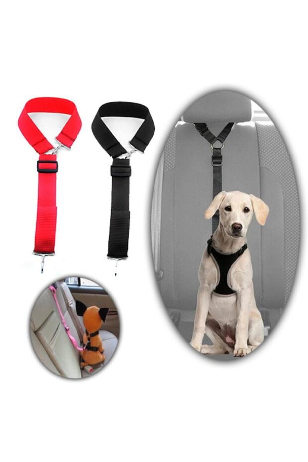 Car Dog Safety Belt Auto Pet Vehicle Leash Belt-red