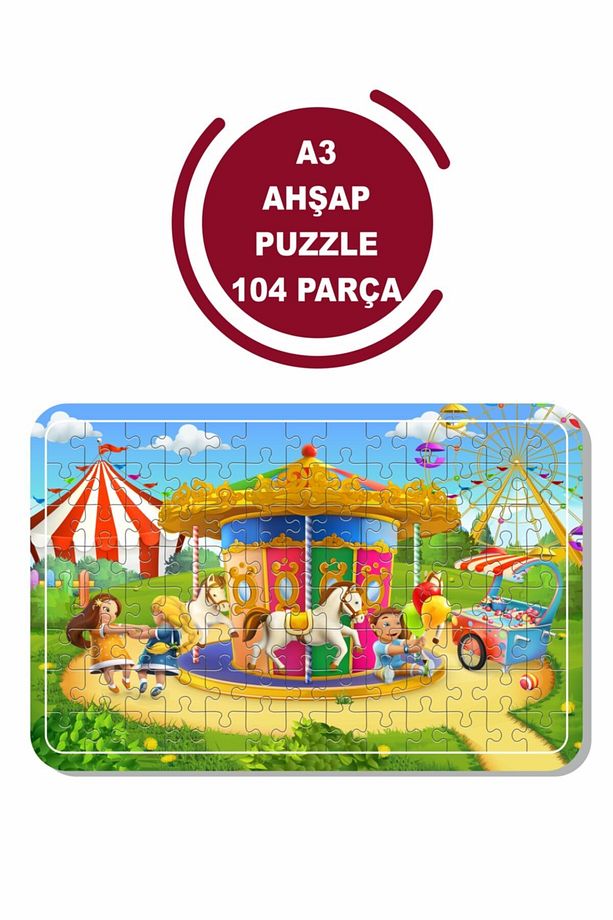 Atlı Karınca A3 104 Parça Ahşap Puzzle - 1