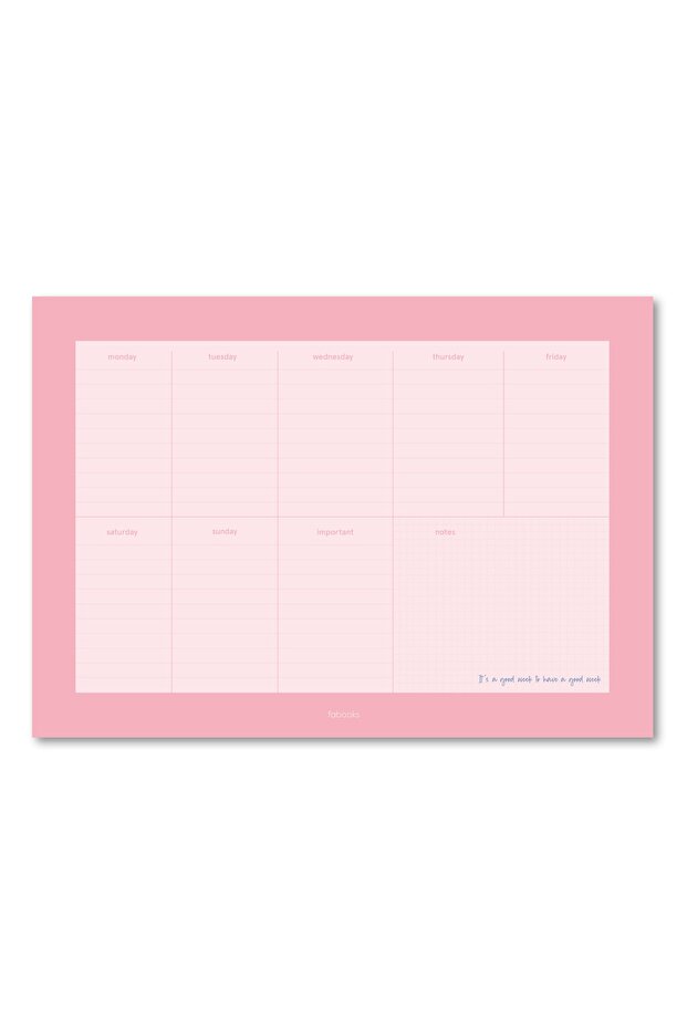 Renkli Haftalık Bloknot - 1