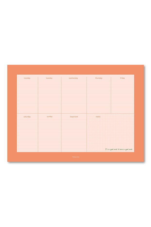 Renkli Haftalık Bloknot - 5