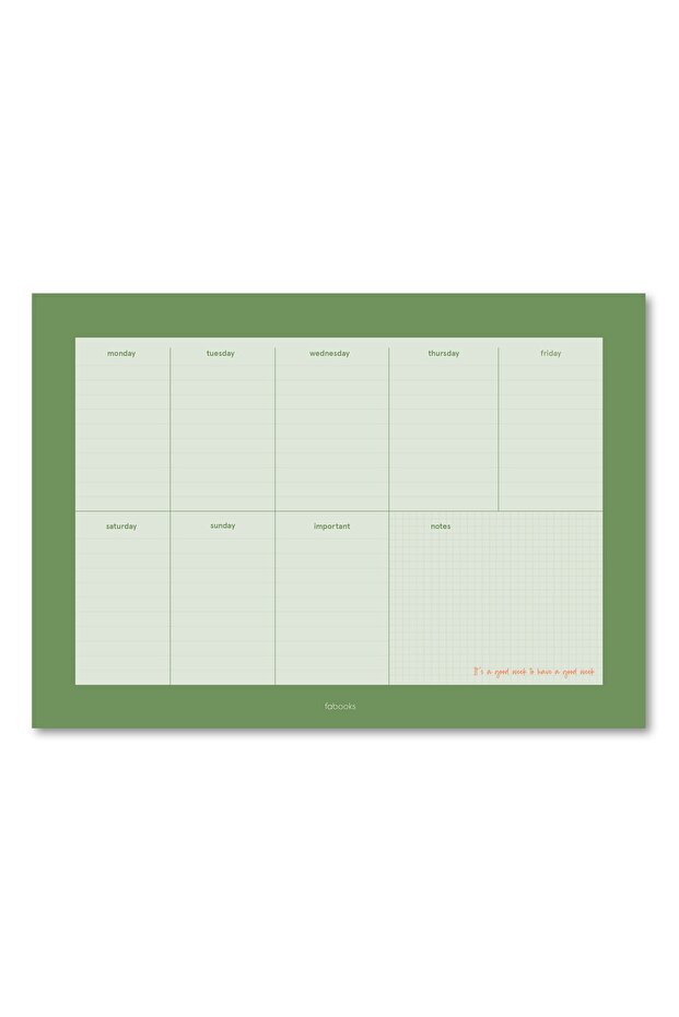 Renkli Haftalık Bloknot - 6