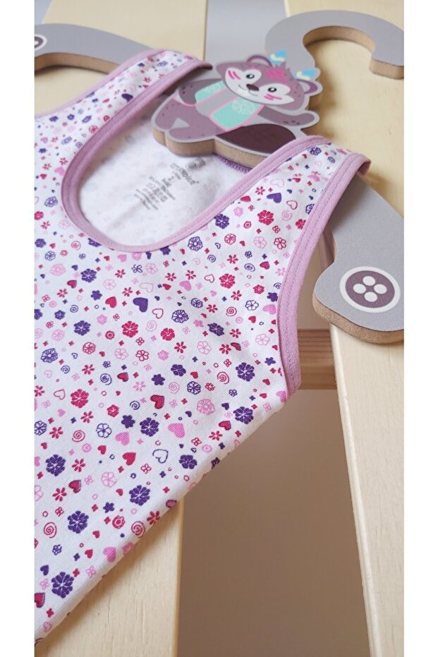 Kız Çocuk 3'lü Geniş Askı Atlet Ve Boxer Takım - 4