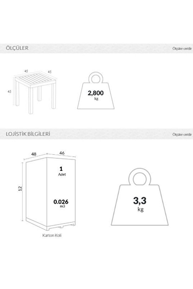 Ocean Mini Sehpa Beyaz - 2