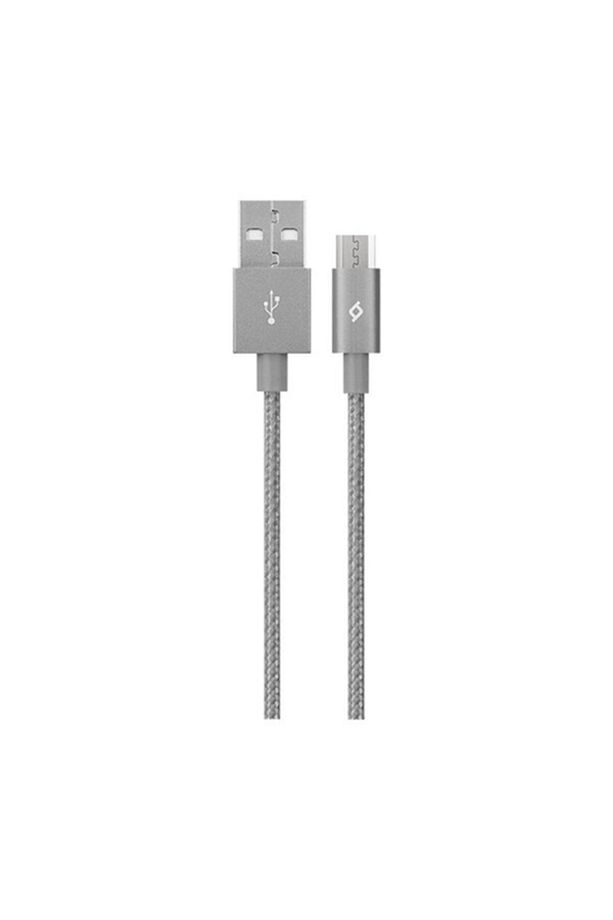 AlumiCable Mini 30cm Micro USB Şarj Kablosu-Uzay Grisi - 1