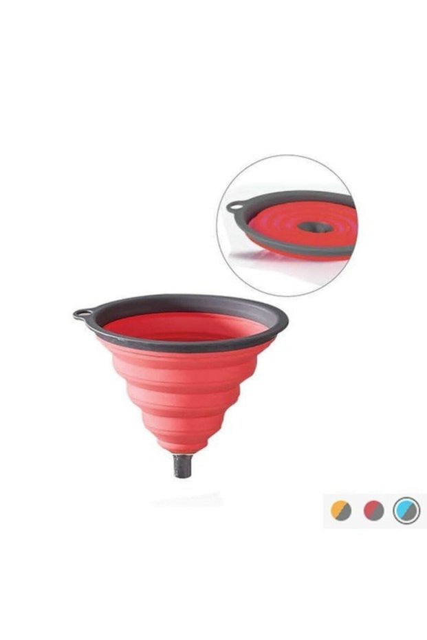 Red Qlux Accordion Funnel Oval Foldable Funnel