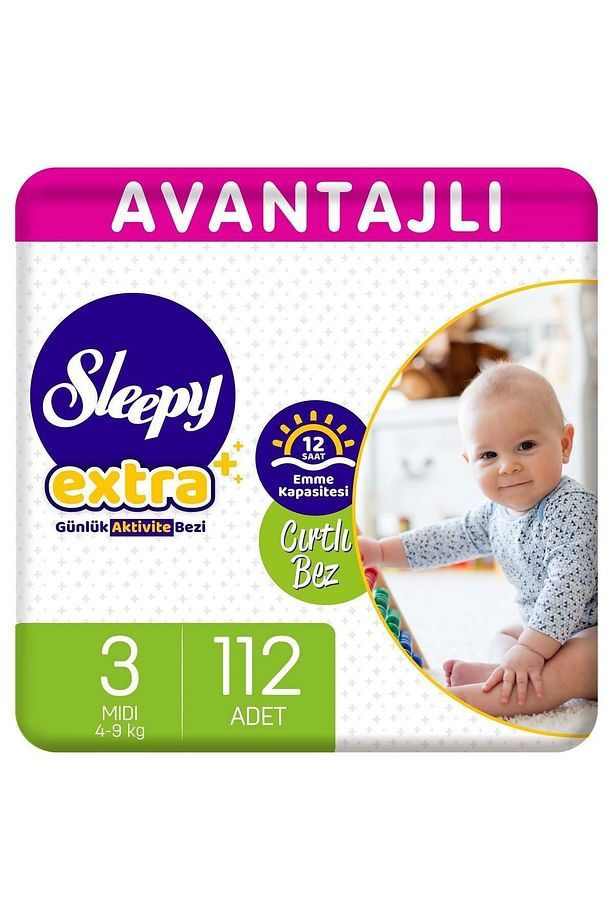 Extra Avantajlı Bebek Bezi 3 Numara Midi 112 Adet - 1