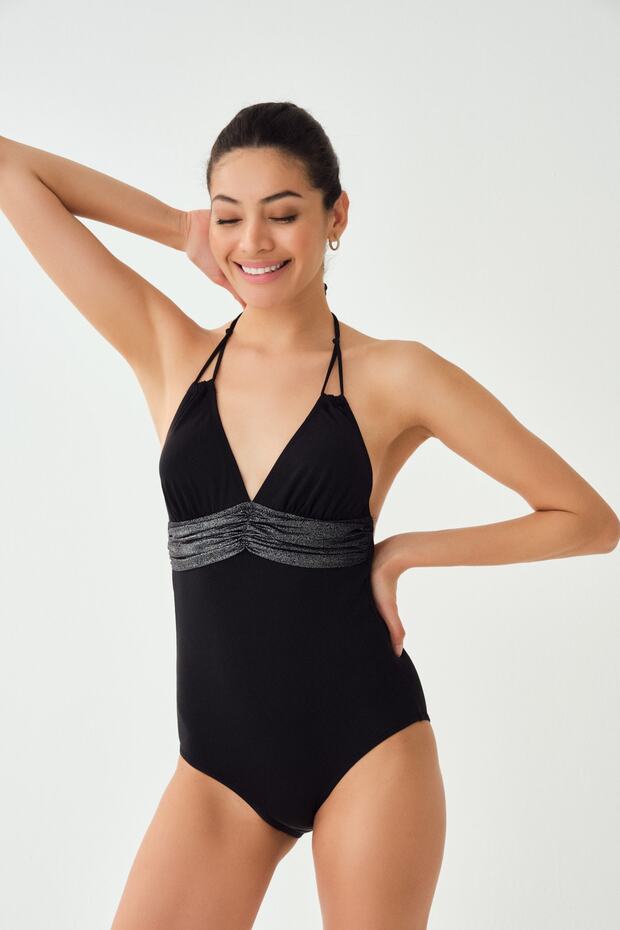 Black Halterneck Swimsuit
