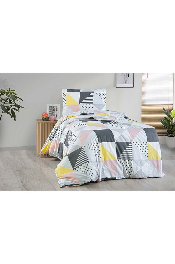 Cotton Collection Ranforce Tek Kişilik Nevresim Takımı Checkers - 1