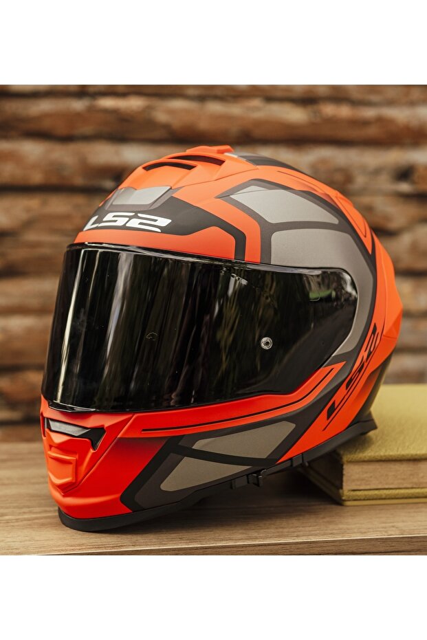 Storm Faster Mat Kırmızı-tıtanıum Kask 2 Cam - 2