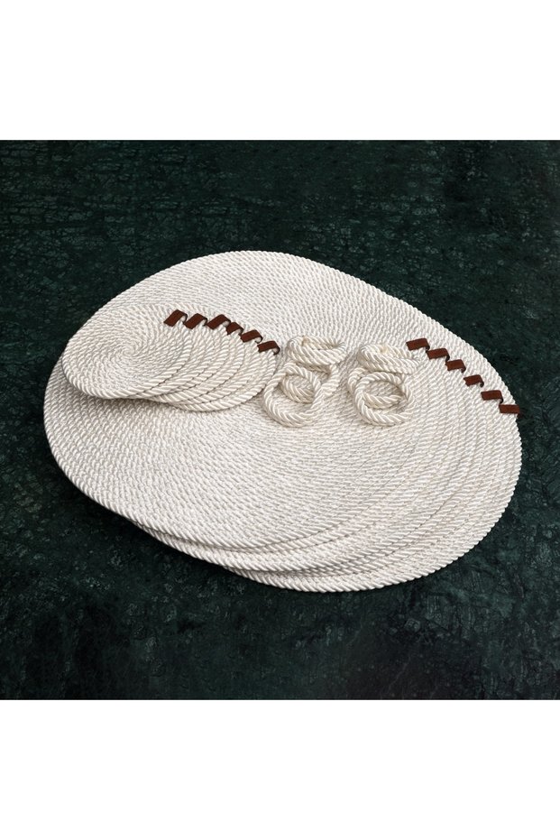 American Service Coaster Set White 6 Pieces of Plates and 6 Pieces of Cups and 6 Pieces of Napkins