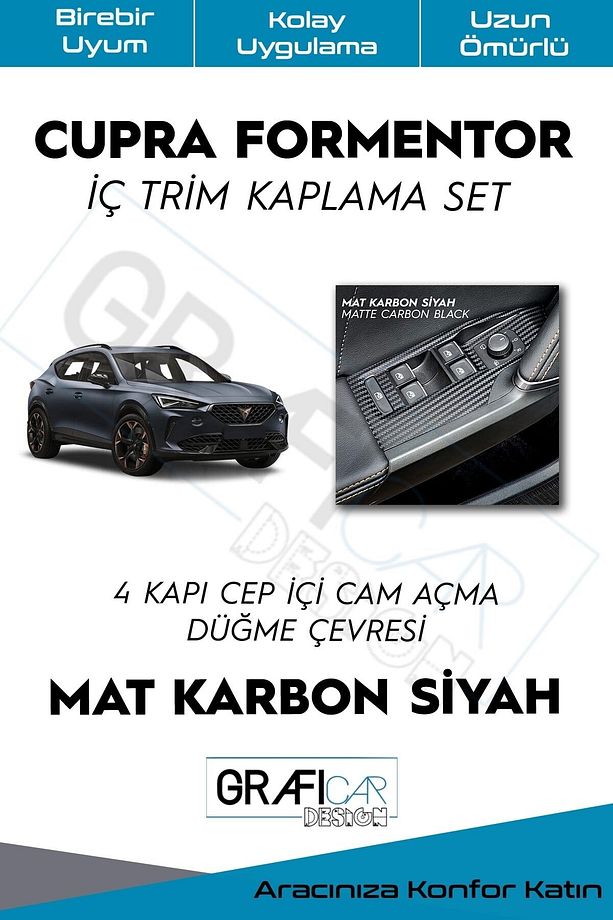 Cupra Formentor 4 Kapı Içi Tutma Kaplama Sticker Seti - 1