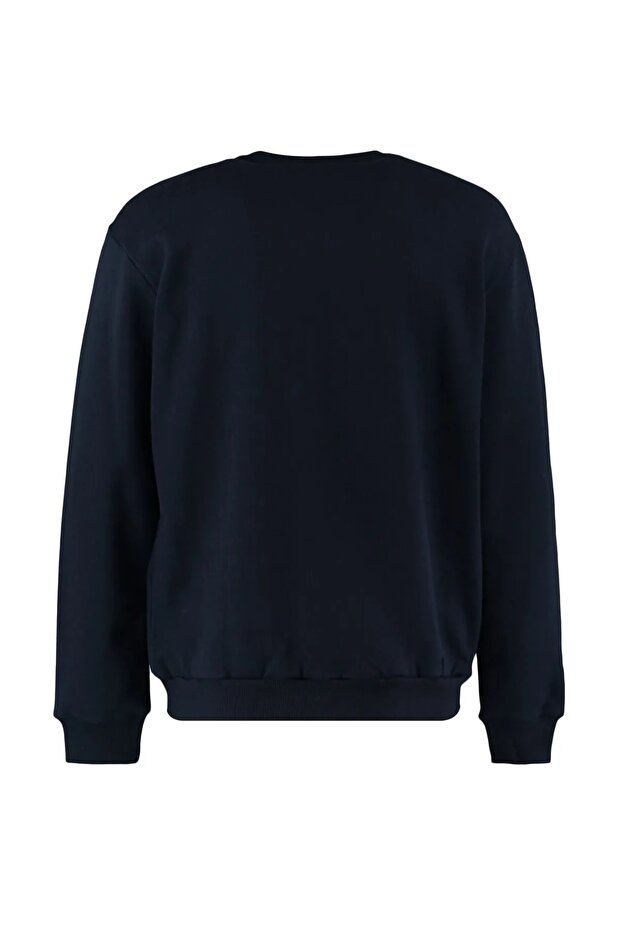 Lacivert Regular/Normal Kesim İçi Polar/Sıcak Tutan Sweatshirt TMNAW21SW1208 - 15