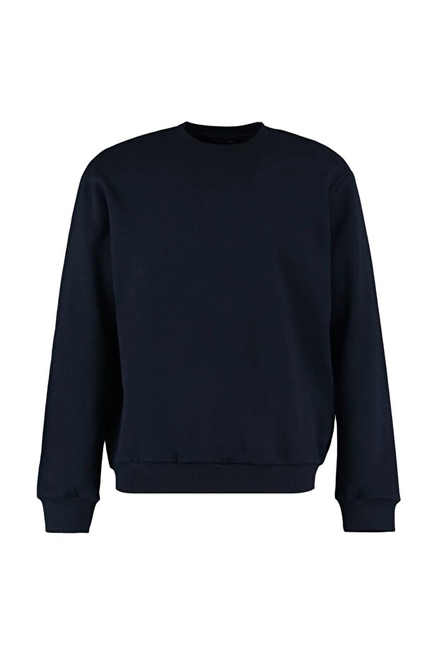 Lacivert Regular/Normal Kesim İçi Polar/Sıcak Tutan Sweatshirt TMNAW21SW1208 - 13