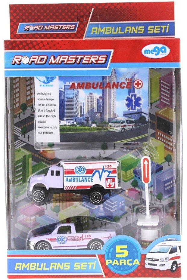 Metal Ambulans Seti 5 Parça - 6