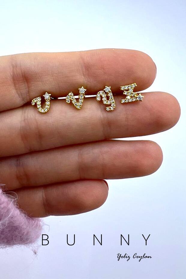 Çelik Harf Piercing Tregus Ve Helix "t" - 3