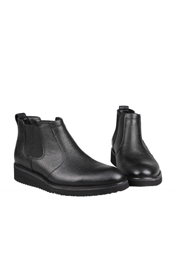 7588 Hakiki Deri Siyah Erkek Bot - 5