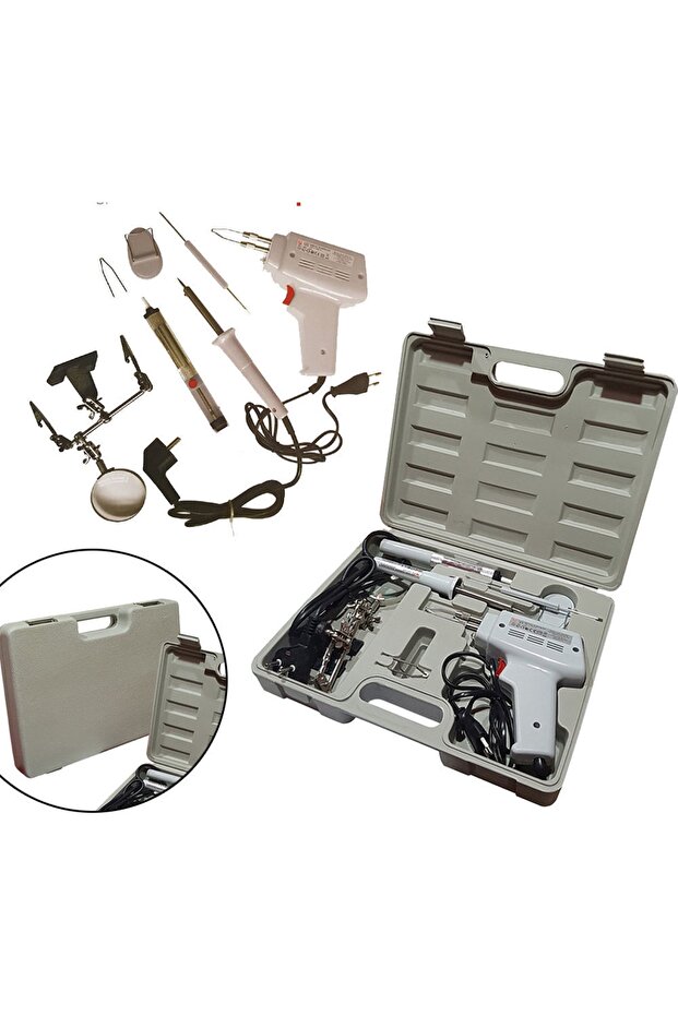 Tabanca Havya Seti Lehim Tabanca Havya Büyüteçli Lehim Havya Standı (taşıma Çantalı) - 1