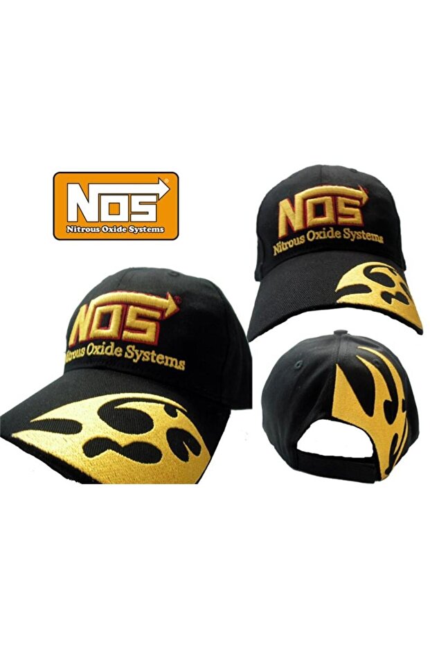 قبعة سوداء مع لهب على الجانب، قبعة - 1