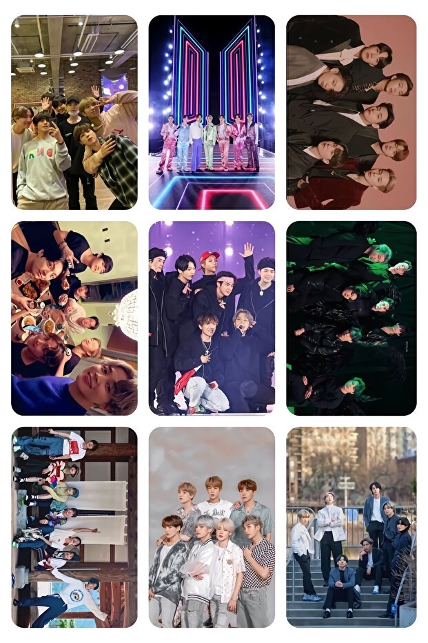 Bts 1 No -kpop- مجموعة بطاقات صور مكونة من 9 قطع