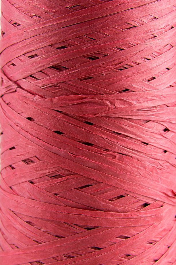 Premium 400 Metre Rafya Ip Çanta Ipi Raffia Ip Kağıt Ip Supla Ipi 250 Gram Kırmızı - 3