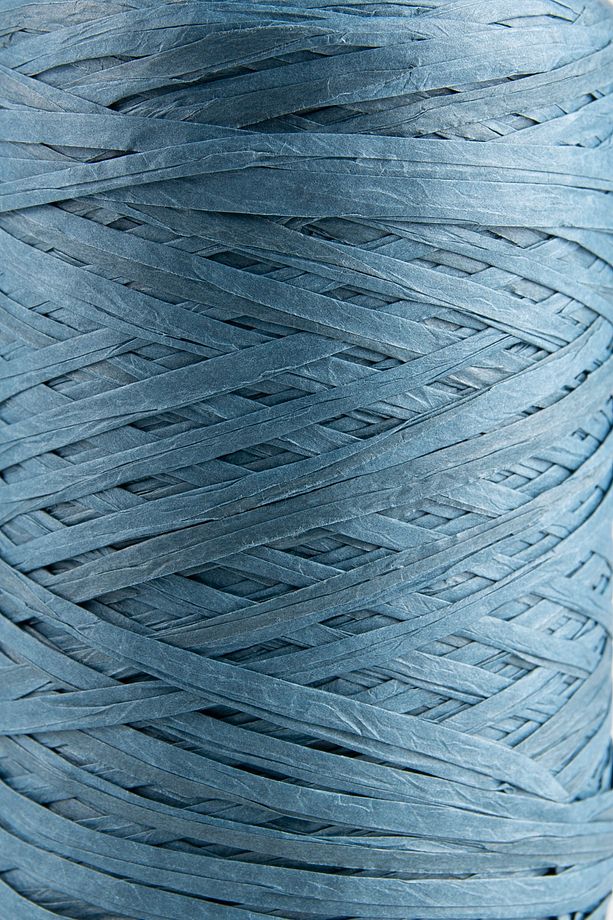 Premium 400 Metre Rafya Ip Çanta Ipi Raffia Ip Kağıt Ip Supla Ipi 250 Gram Mavi - 3
