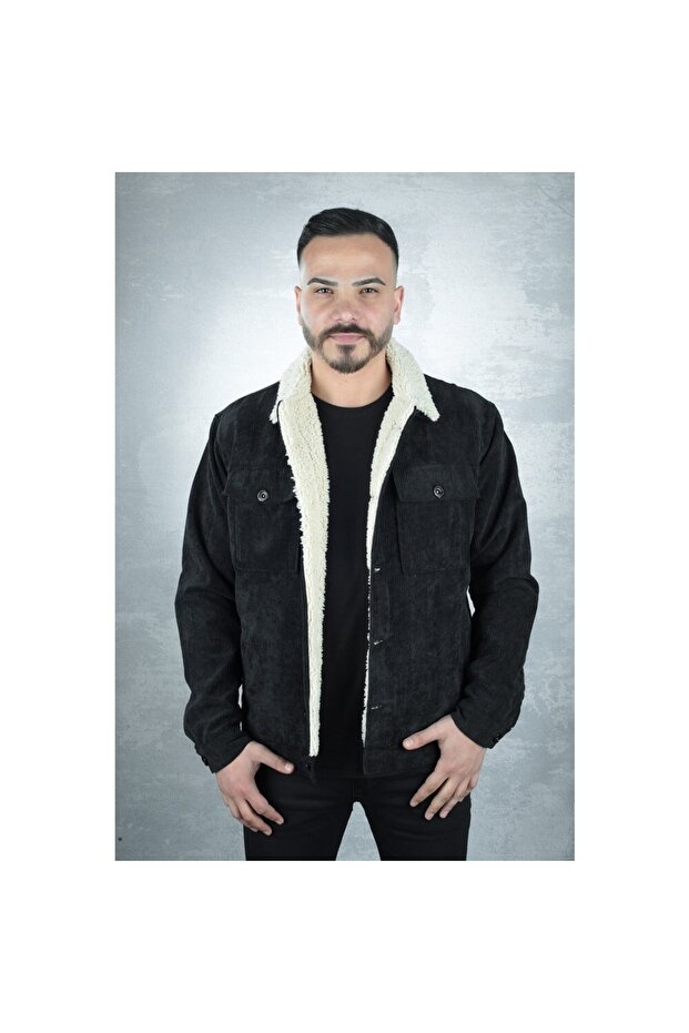 سترة مخملية بأزرار للرجال 91016 - 1