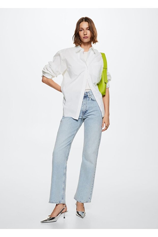 Oversize Pamuklu Gömlek - 2