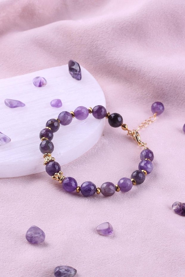 Natural Amethyst Stone Women's Bracelet -300173