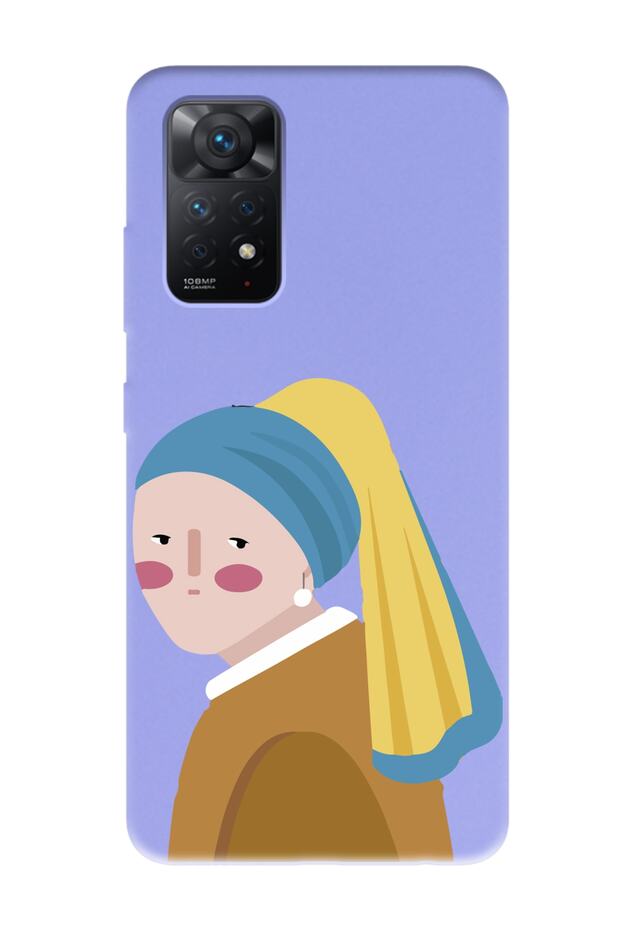 Xiaomi Redmi Note 11 Pro Pearl Earring Girl Design Lilac Launch Phone Case