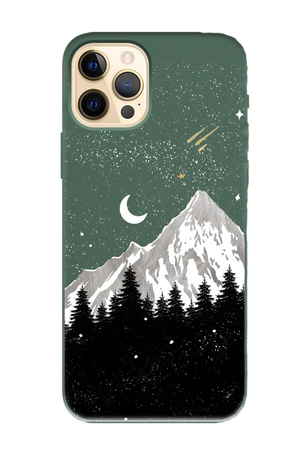 iPhone 14 Pro Max Black Night Design Dark Green Launch Phone Case