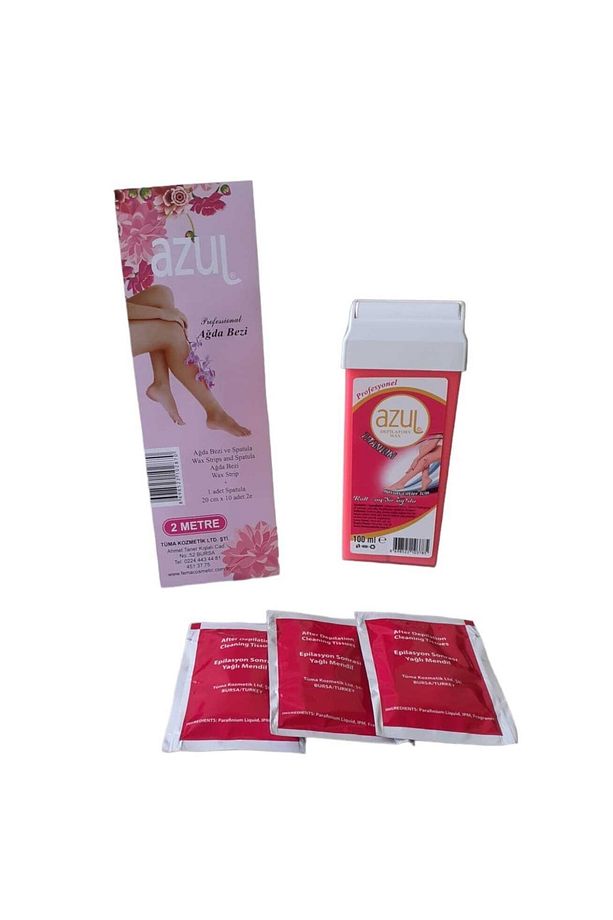 Pudralı Rollon Rolon Kartuş Sir Ağda 100 Ml.1adet 1 Ad.2 Mt.ağda Bezi 3adet Ağda Mendili - 1