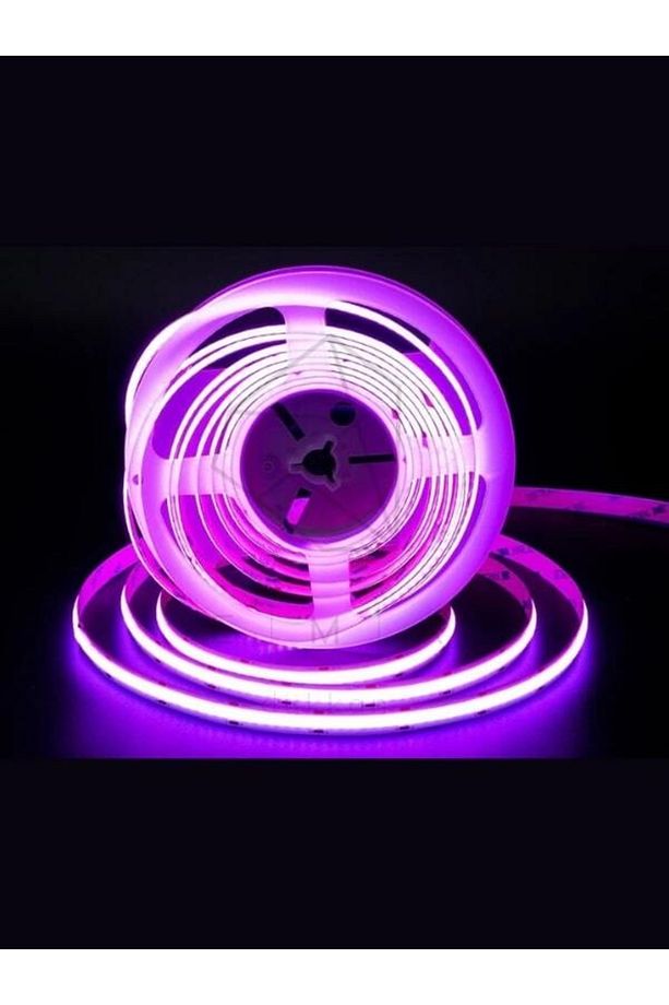 5 Metre Şerit Led Mor Neon Gibi Yanan Yapışkanlı Şerit Led Cob Şerit Led 12 Volt Şerit Led - 1