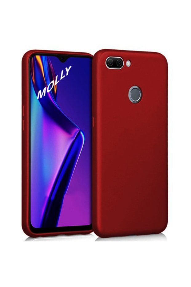 Burgundy Matte Silicone Case for Oppo A5S