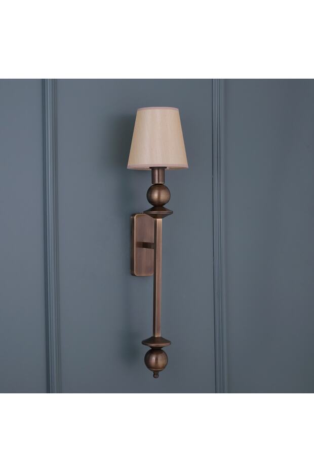 Firenze Modern Eskitme Aplik Kumaş Başlık Şık Duvar Apliği - 2