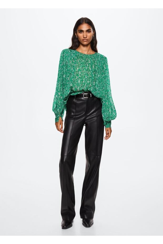 Çiçek Desenli Bluz - 2