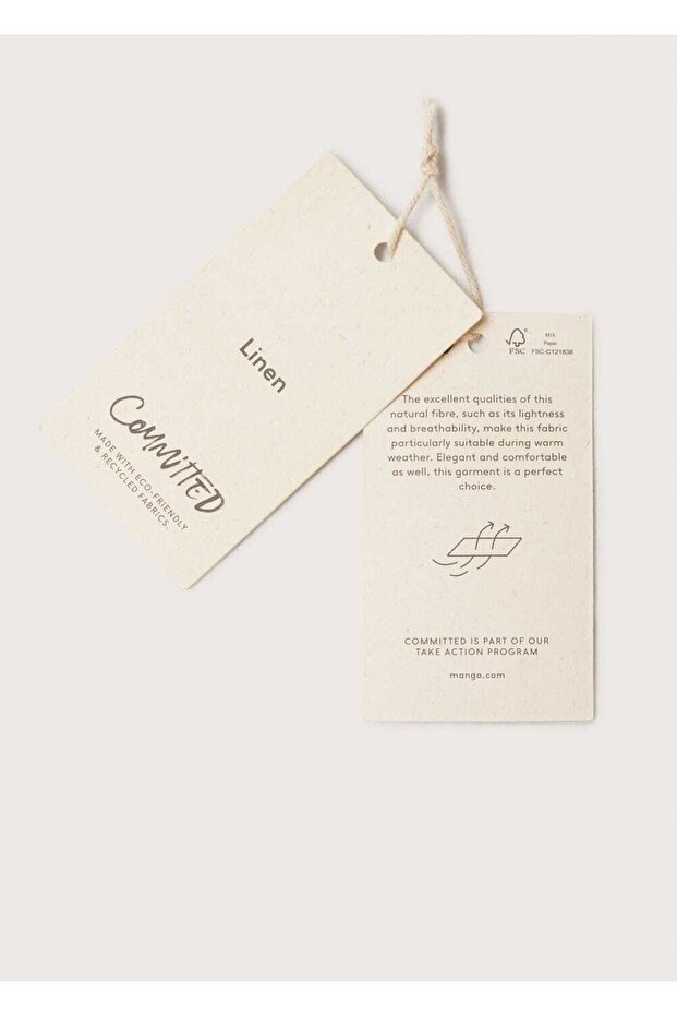 Keten Gömlek Elbise - 7