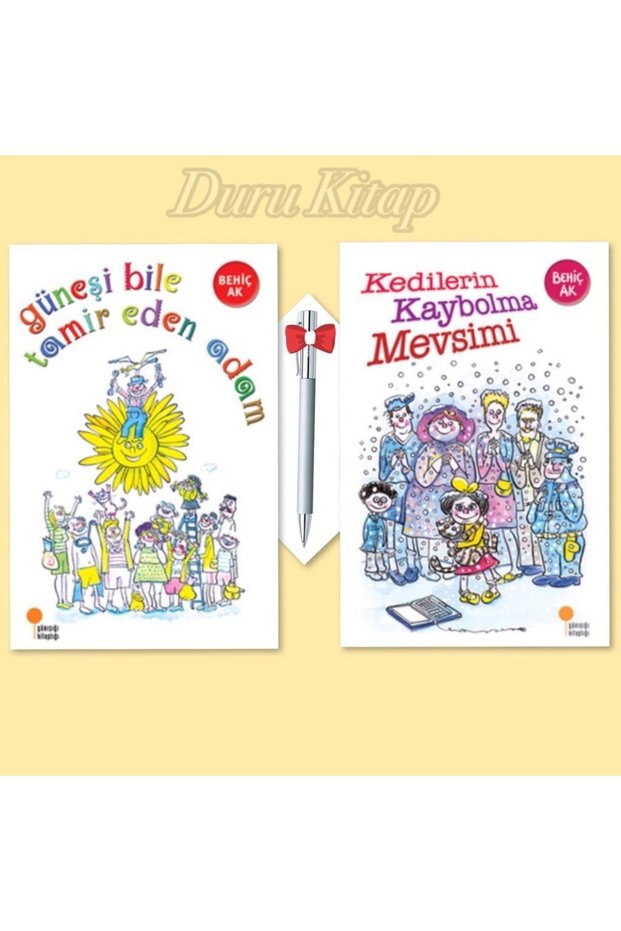 Güneşi Bile Tamir Eden Adam - Kedilerin Kaybolma Mevsimi , Behiç Ak (2 Books) Caprice Kalem Gifts