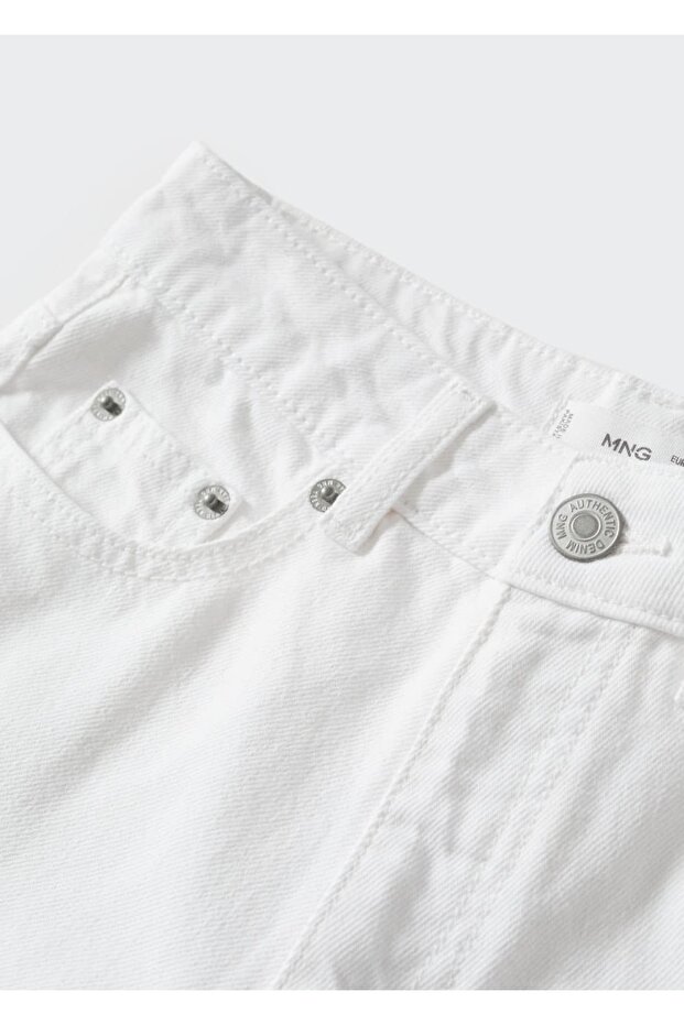 Dekoratif Yırtıklı Düz Kesim Jean - 7