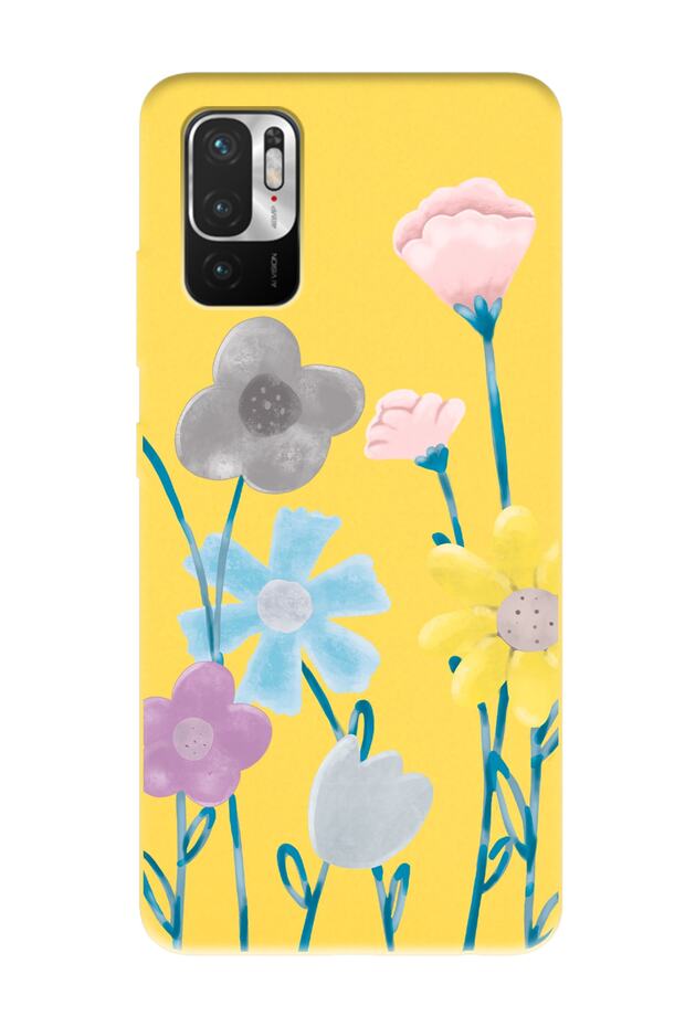 Xiaomi Redmi Note 10 5g Yellow Launch Phone Case with Color Brush Design