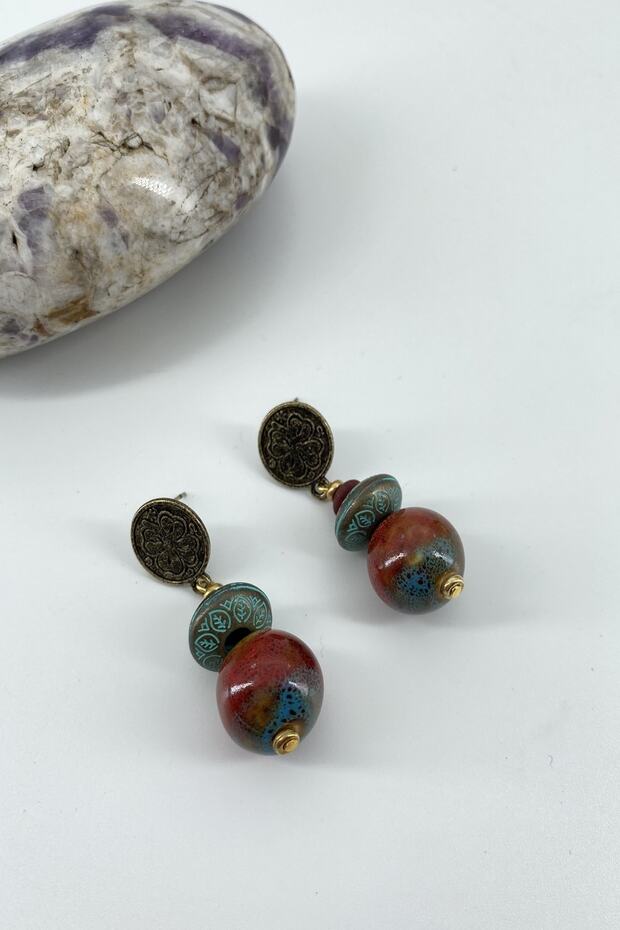 أقراط تصميم اليدوية - 1